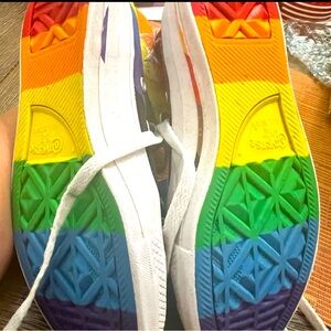 Converse Equality Love High Top Pride Black Rainbow Sneakers